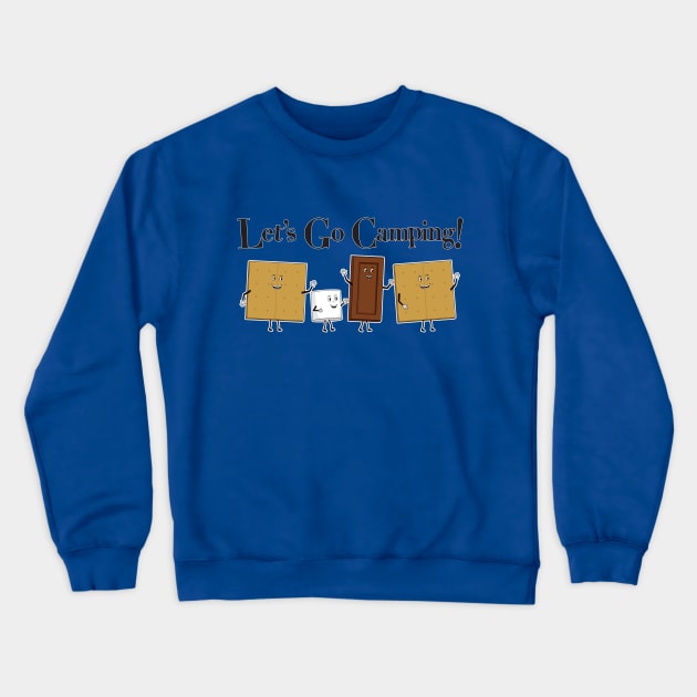 Smores Camping Crewneck Sweatshirt by ElizabethB_Art